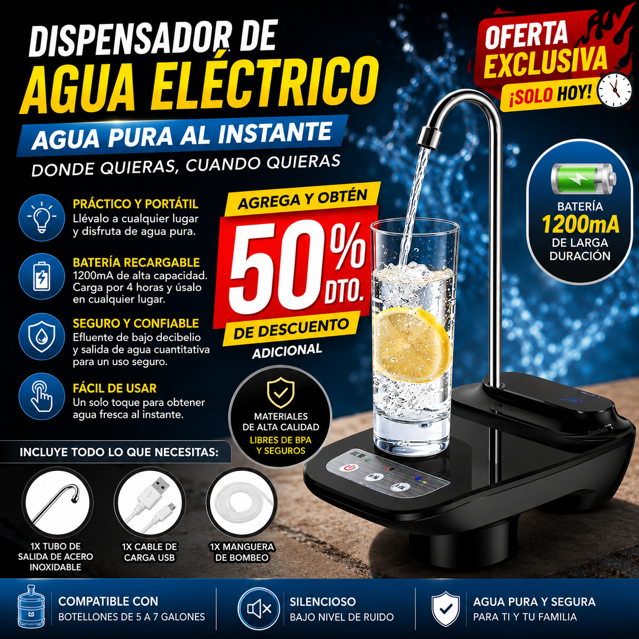 Dispensador De Agua Automático Botellón