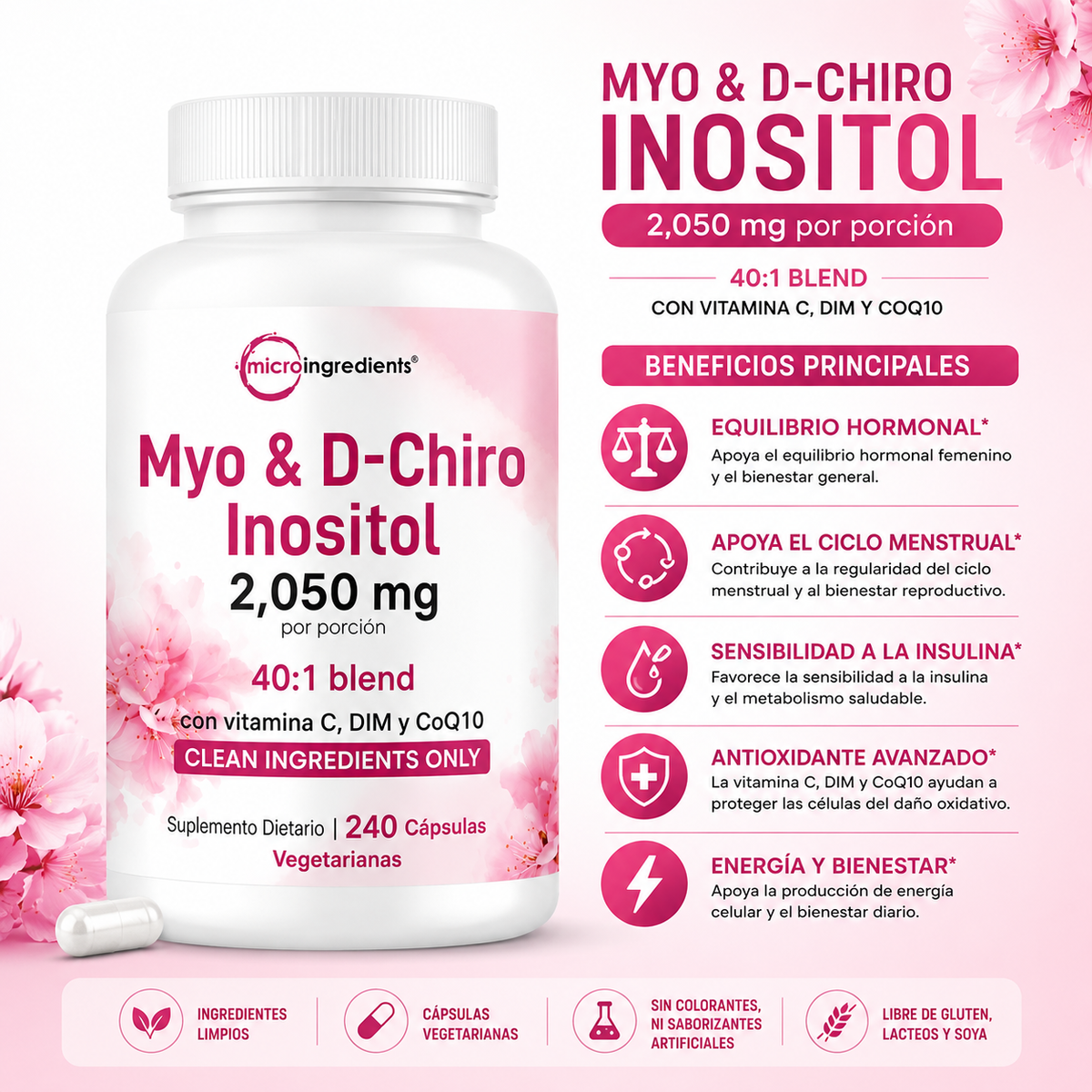Myo & D-Chiro Inositol 🌸